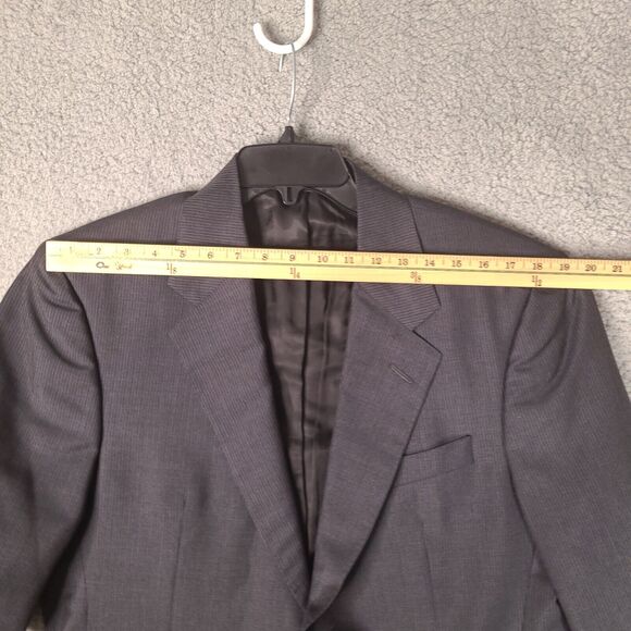 Brooks Brothers Blazer Mens 40 Short Gray Blue Stripe Jacket Mohair Wool England - Picture 13 of 16